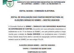 EDITAL 04/2026 – COMISSÃO ELEITORAL