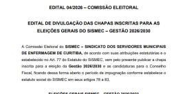 EDITAL 04/2026 – COMISSÃO ELEITORAL