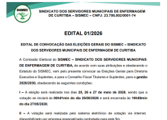 EDITAL DE CONVOCAÇÃO DAS ELEIÇÕES GERAIS DO SISMEC 01/2026